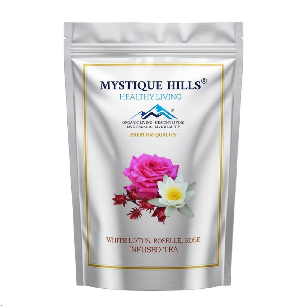 Mystique Infused white lotus, roselle, rose tea 100 g