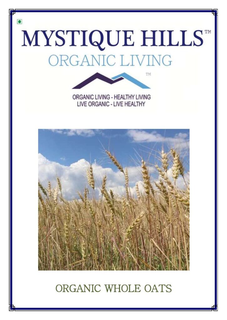 Organic Whole Oats 1 Kg